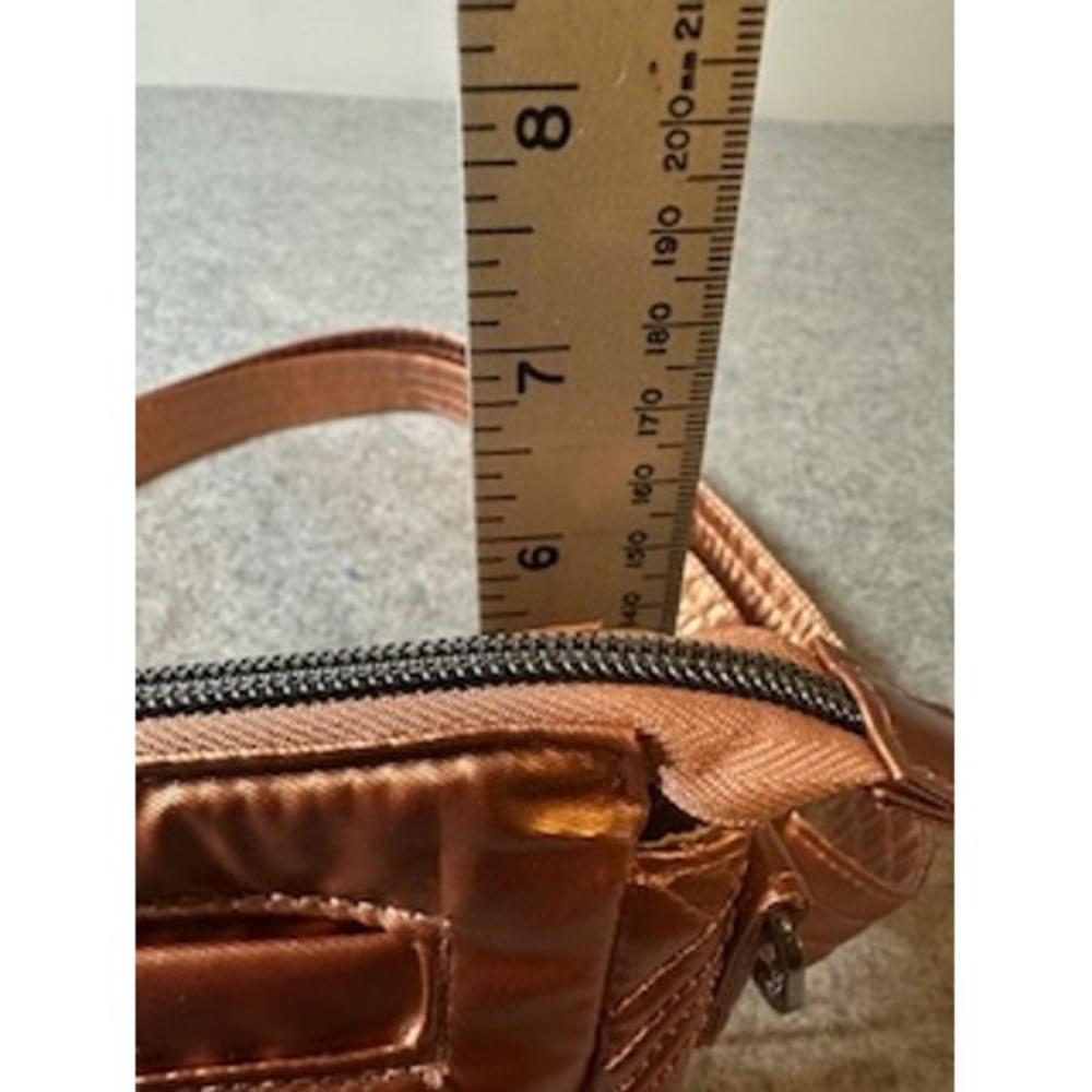 Lug Dash Crossbody Bag Metallic Copper Quilted Chevron Puffer Shoulder Bag NWT - Picture 4 of 9